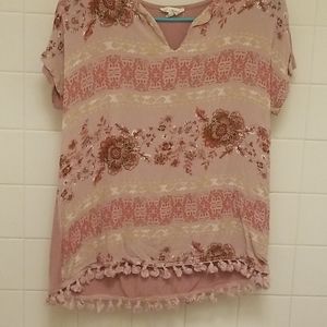 Sz S fringe BOHO top